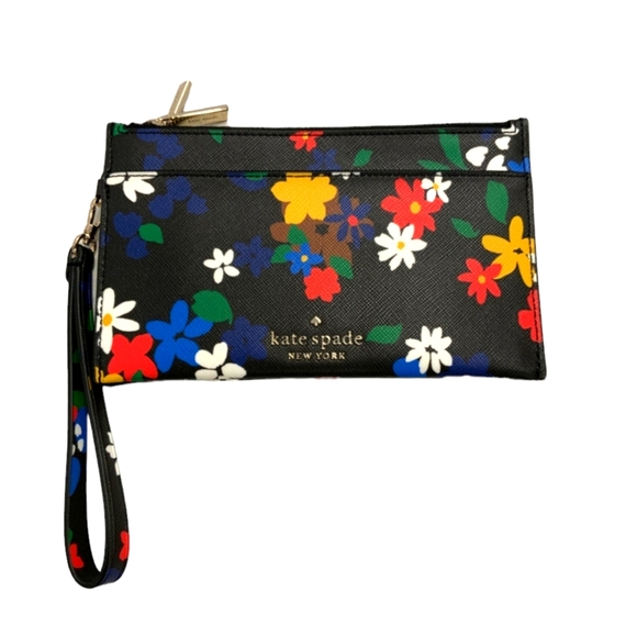 Kate Spade Floral Double Zip Wrislet - Picture 1 of 3